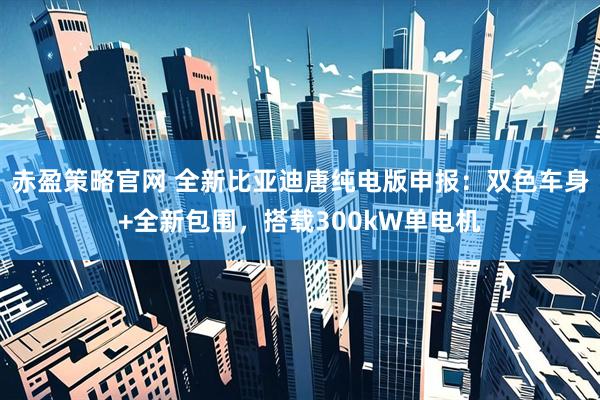 赤盈策略官网 全新比亚迪唐纯电版申报：双色车身+全新包围，搭载300kW单电机